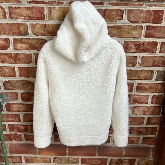 NWT Loft Sherpa hoodie long sleeve Sweatshirt. Small - Picture 2 of 4